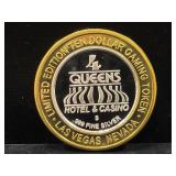 QUEENS, LAS VEGAS TEN DOLLAR GAMING TOKEN -