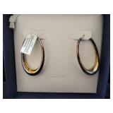 STERLING SILVER ITALIAN HOOP EARRINGS IN RETAIL
