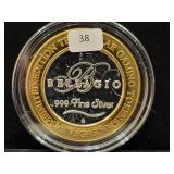 BELLAGIO, LAS VEGAS TEN DOLLAR GAMING TOKEN -