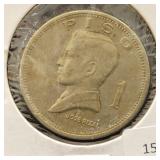 1974 PHILIPPINES 1 PISO COIN
