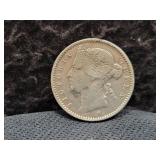 1880 STRAITS SETTLEMENTS 10 CENTS - 80% SILVER -