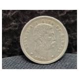 1883 HAWAI'I ONE DIME - 90% SILVER - 2.5 GRAMS