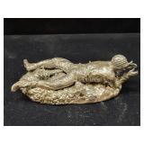 STERLING SILVER MILITARY FIGURINE - MARKED: #357