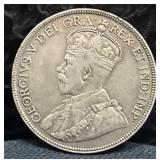 1931 CANADA 50 CENTS - 80% SILVER - 11.66 GRAMS