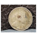 1906 CANADA 50 CENTS - 92.5% SILVER - 11.62 GRAMS