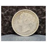 1872 NEWFOUNDLAND 20 CENTS - 92.5% SILVER -