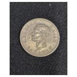 1900-H SARAWAK 5 CENTS - 80% SILVER - 1.35 GRAMS