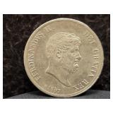 1857 ITALIAN STATES (NAPLES) 120 GRANA -