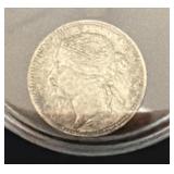 1901 STAITS SETTLEMENTS 10 CENTS COIN - 80% SILVER