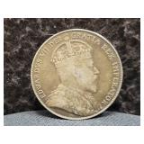 1910 CANADA 50 CENTS - 92.5% SILVER - 11.62 GRAMS