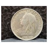 1896 BRITISH CROWN - 92.5% SILVER - 28.27 GRAMS