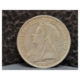1895 BRITISH CROWN - 92.5% SILVER -28.27 GRAMS