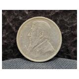 1895 SOUTH AFRICA 1 SHILLING - 92.5% SILVER -