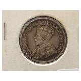 1918 CANADA  25 CENT COIN - 9.25 SILVER 5.8 GRAMS