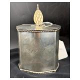 CARTIER STERLING SILVER TEA CADDY WITH CARVED