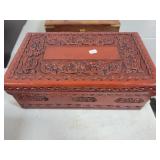 ASIAN DESIGN WOOD BOX - 5 1/2' X 9' X 3'