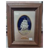 SILVER SAILING SHIP ARTWORK - .999 FINE SILVER -