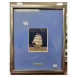 SILVER CLIPPER SHIP BY SEKI HAKEHIKO FRAMED ART -