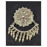MEXICO STERLING SILVER BROOCH - 15.7 GRAMS