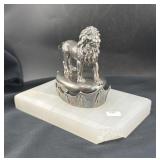 STERLING SILVER GEORGE III STYLE LION PAPERWEIGHT