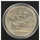1822  BRITISH CROWN COIN - 92.5% SILVER - 28 GRAMS