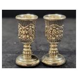 PAIR OF STERLING SILVER MINIATURE CHALICES -