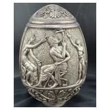 ORNATE, SILVER EGG - .995 FINE SILVER CLAD OVER