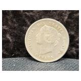 1898 CANADA 5 CENTS - 92.5% SILVER - 1.16 GRAMS