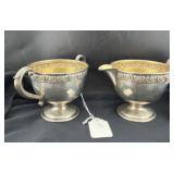 STERLING SILVER CREAMER AND SUGAR - MID 20TH