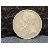 1892 SOUTH AFRICA 1 SHILLING - 92.5% SILVER -