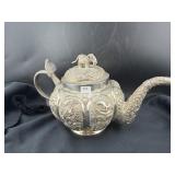 SILVER ANGLO-INDIAN TEAPOT (UNMARKED) - COBRA