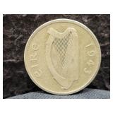 **RARE** 1943 IRELAND 1/2 CROWN - *APPROX. 500