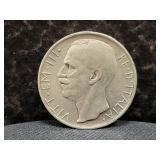1926-R ITALY 10 LIRA - 83.5% SILVER - 10 GRAMS