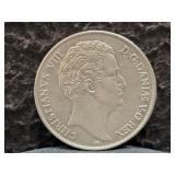 1846 DENMARK 1 SPECIEDAHLER - 87.5% SILVER -