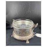 STERLING SILVER (.950) HANDLED CONDIMENT BOWL WITH