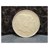 1830-1880 BELIGIUM 1 FRANC '50TH ANNIVERSARY OF
