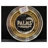 PALMS, LAS VEGAS BI-METAL TEN DOLLAR GAMING TOKEN-