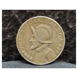 1931 PANAMA 1/4 BALBOA - 90% SILVER - **RARE** -