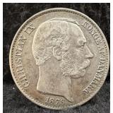 1878 DANISH WEST INDIES 20 CENT COIN -