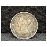 1872 GREAT BRITAIN FLORIN - 92.5% SILVER -