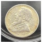 1893 SOUTH AFRICA SIXPENCE COIN - 92.5% SILVER -
