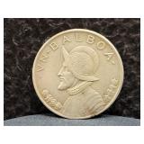1934 PANAMA BALBOA - 90% SILVER - 26.73 GRAMS