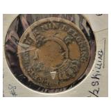 1822 SWEDISH 1/2 SKILLING COIN