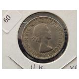 1953 ENGLISH ONE SHILLING COIN
