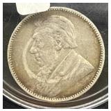 1896 SOUTH AFRICA 1 SHILLING - 92.5% SILVER -