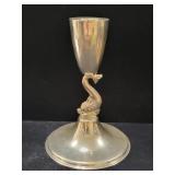 STERLING SILVER SINGLE DOLPHIN CANDLESTICK BY