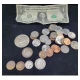 ASSORTED DOMESTIC AND FOREIGN COINS -