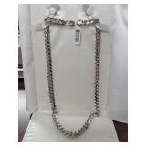 STERLING SILVER GENTS CUBAN LINK CHAIN - ITALY -