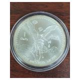 1991Mo MEXICO LIBERTAD 1 OZ SILVER ROUND -