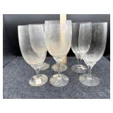 (6) CRYSTAL GOBLETS (ASSORTED)